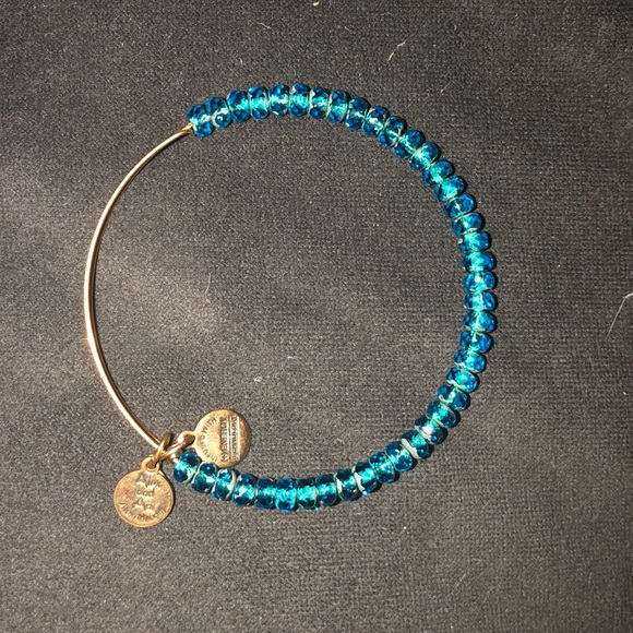 Alex and Ani Jewelry - Alex and Ani Gold Bracelet with Blue Beads